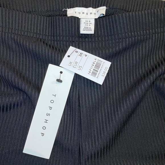 Topshop Wideleg Flare Ribbed Bottoms - Picture 4 of 4